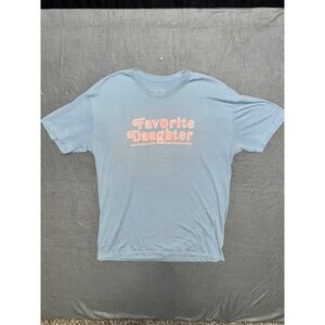 Things She Loves Favorite Daughter Graphic Tee Blue XL Relaxed Fit T-Shirt